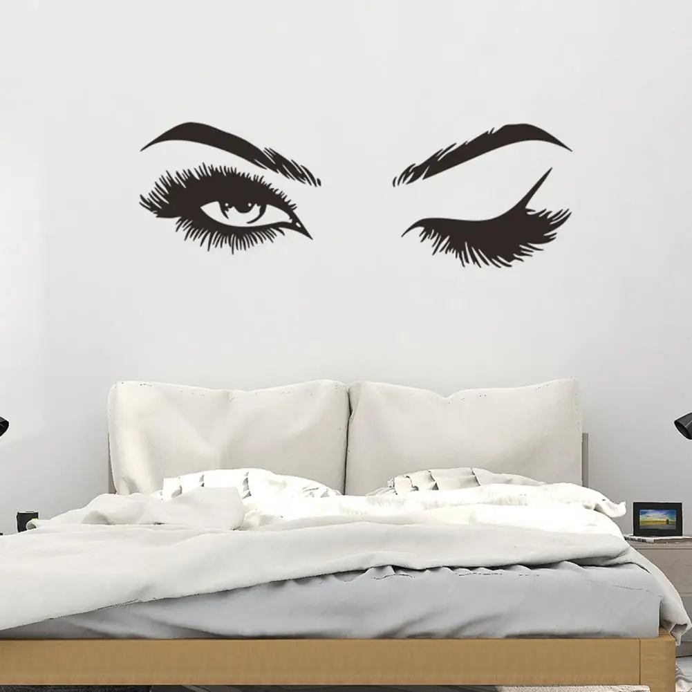 Eyelashes Wall Sticker Self-adhesive Decorative Removeable Decorate Creative Artistic Background Stickers Home Decoration