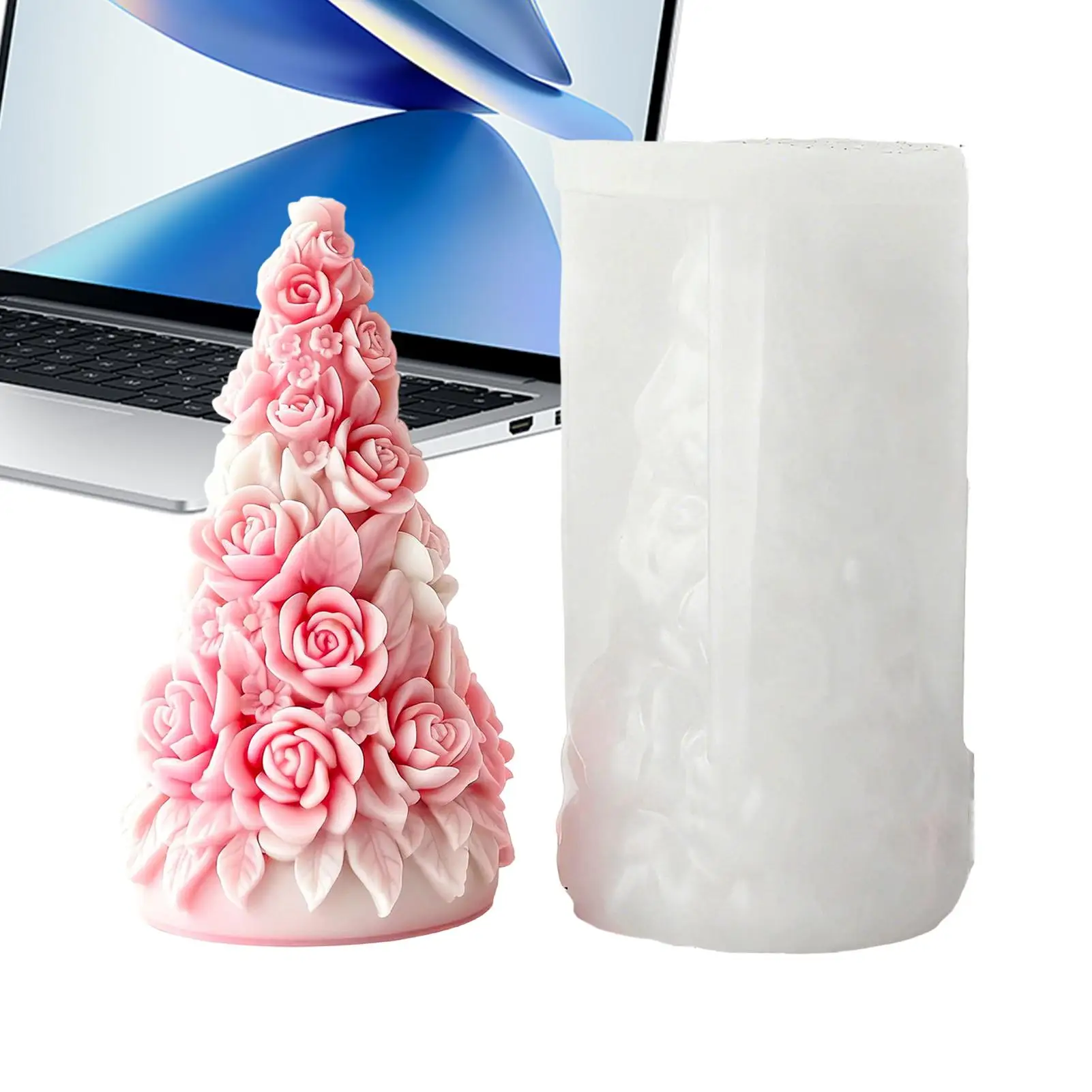 

Candle Molds Reusable Candle Making Crafts 3D Tree Molds Decor For Family Friends Beginners Workshop Seasonal Home Party