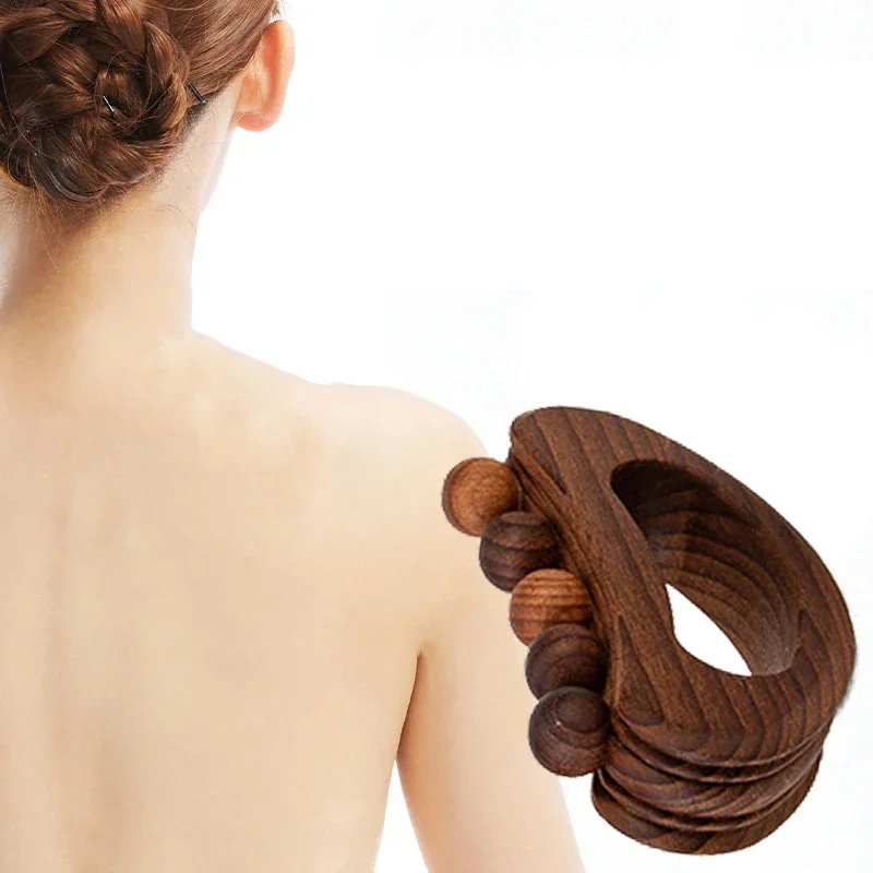 

1Pcs Lymphatic Drainage Massager Wooden Gua Sha Tool For Body Manual Massage Scraper For Anti Cellulite Body Gua Sha Paddle