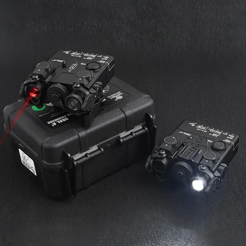 

DBAL-A2 Red/Green Dot + IR laser + strobe Dual Beam Laser Sight Flashlight Tactical DBAL-A2 For Airsoft Rifle Hunting Wargame.