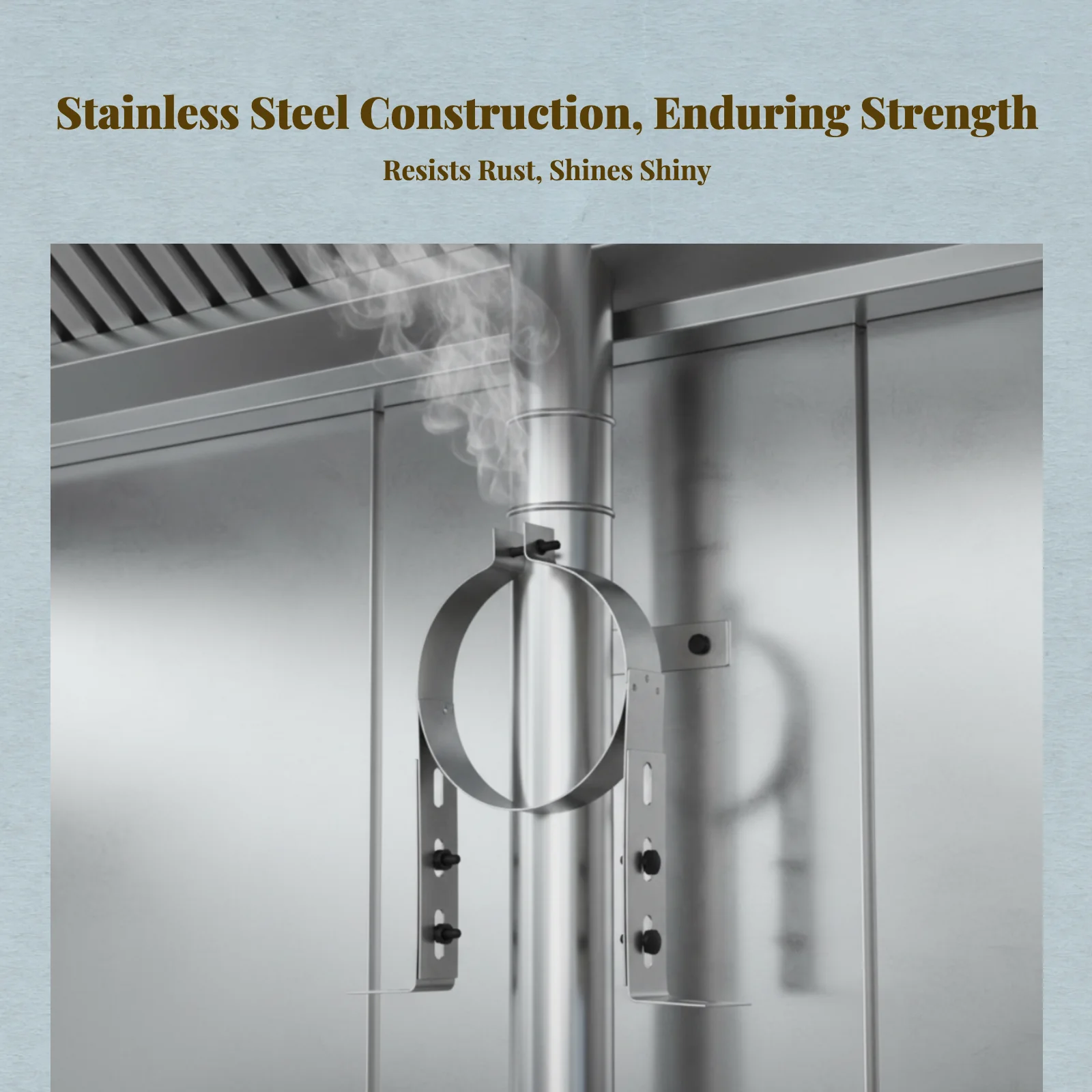 

Stainless Steel Exhaust Fixing Bracket 10cm-23cm