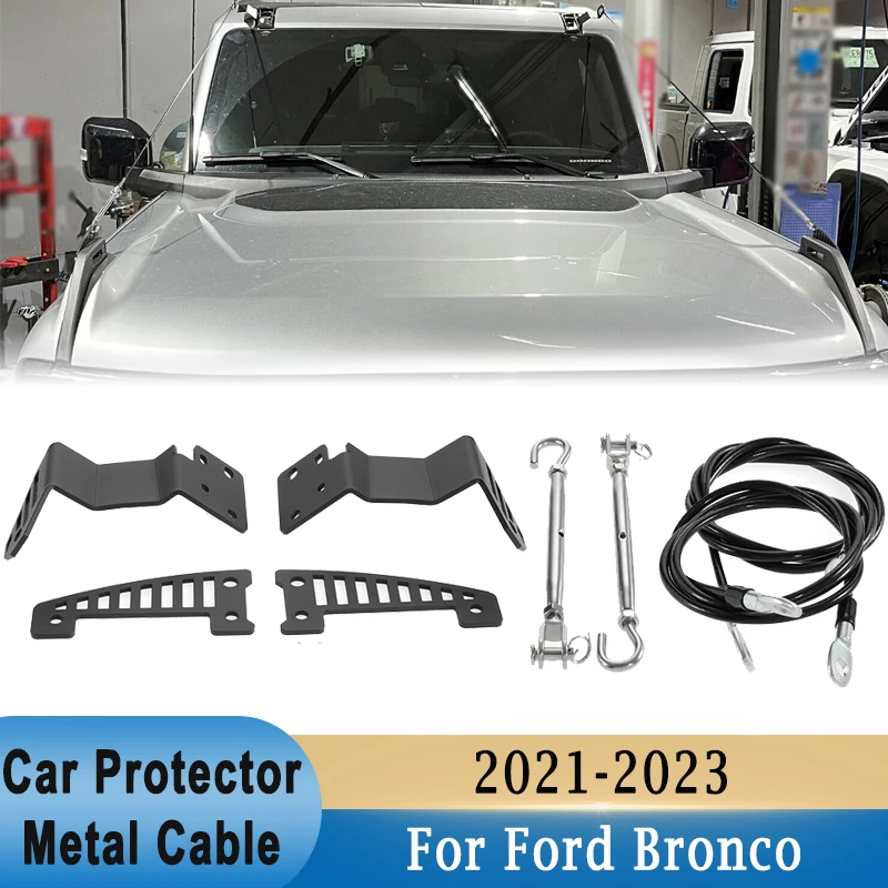 

Metal Jungle Car Protector Obstacle Eliminate Steel Rope Limb Riser Branches Separator Cable for Ford Bronco 2021-2023