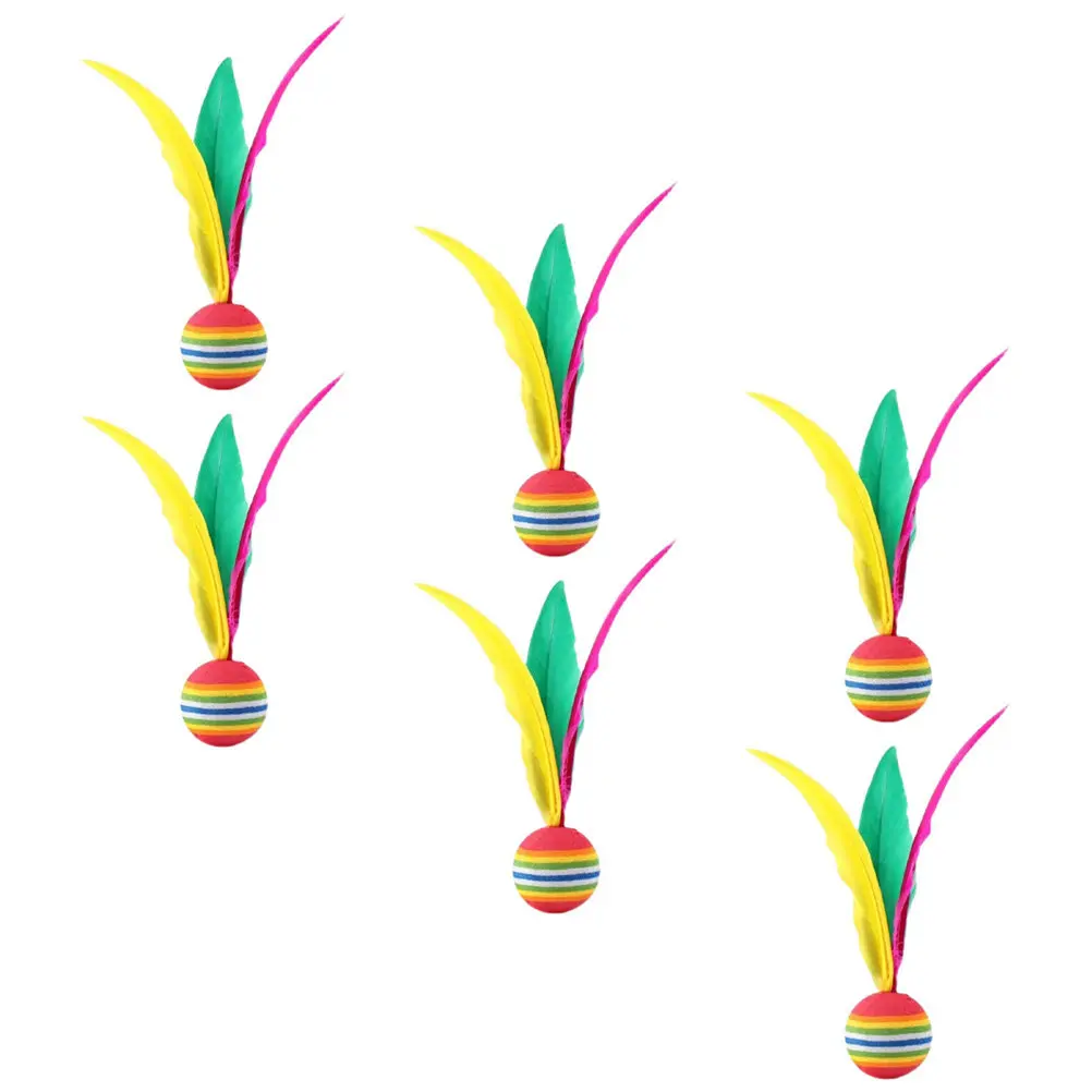 

6Pcs Jianyuqiu Replaceable Badminton for Courtyard Recreation Stable Flight Path Impact-Resistant Kids Play Equipment Enhances