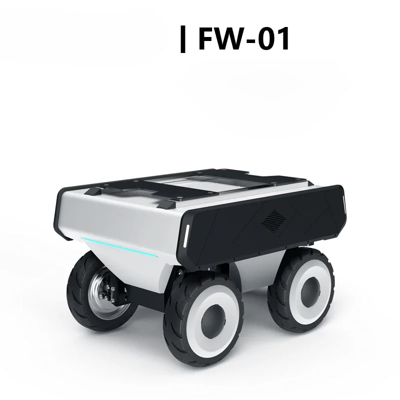 FW-01ลาดตระเวนปัญญาประดิษฐ์กลางแจ้งและในร่มแบบมีล้อรอบทิศทางหุ่นยนต์ UGV จัดส่งอย่างปลอดภัย