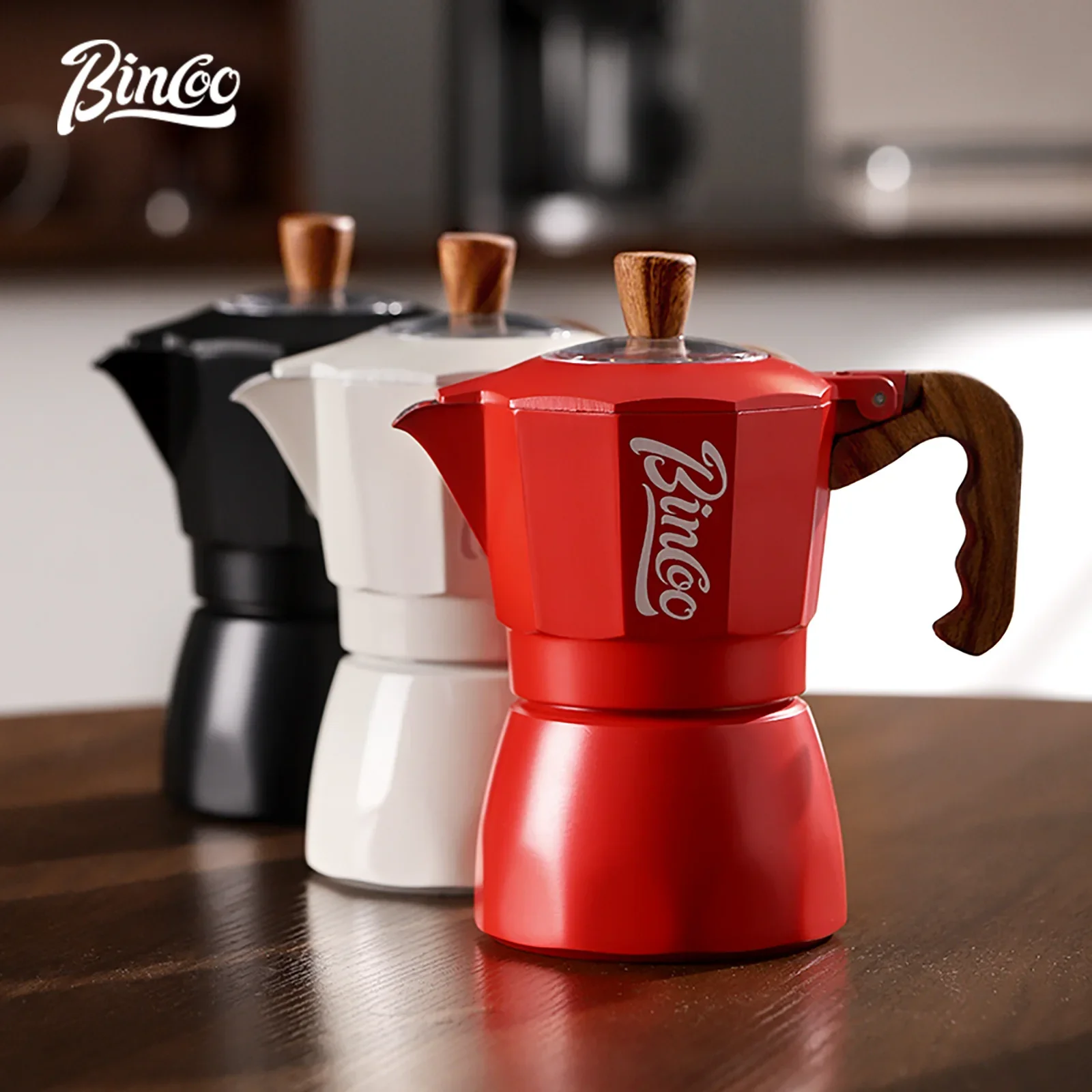 

Bincoo Dual Valve Moka Pot Espresso Mocha Pot Hand Brewed Kit Coffee Machine Italian Home Kitchen Utensils Barista Accessories