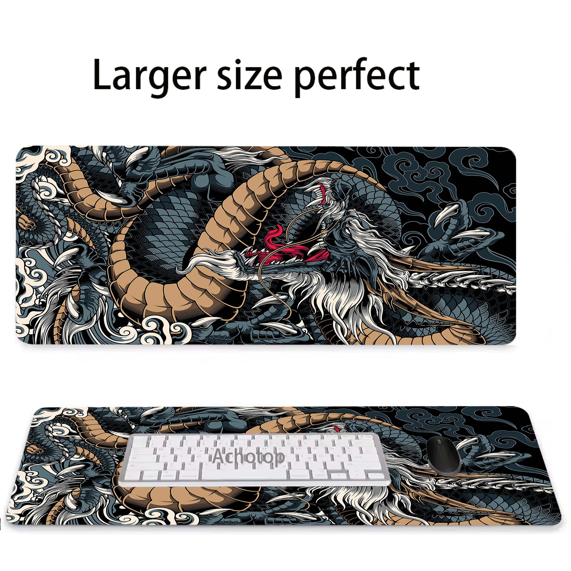 

Dragon Gaming Mouse Pad Locking Edge Mouse Mat Laptop Mouse Carpet Game Carpet Notebook Keyboard Pads 300x600mm Gamer Desk Mat