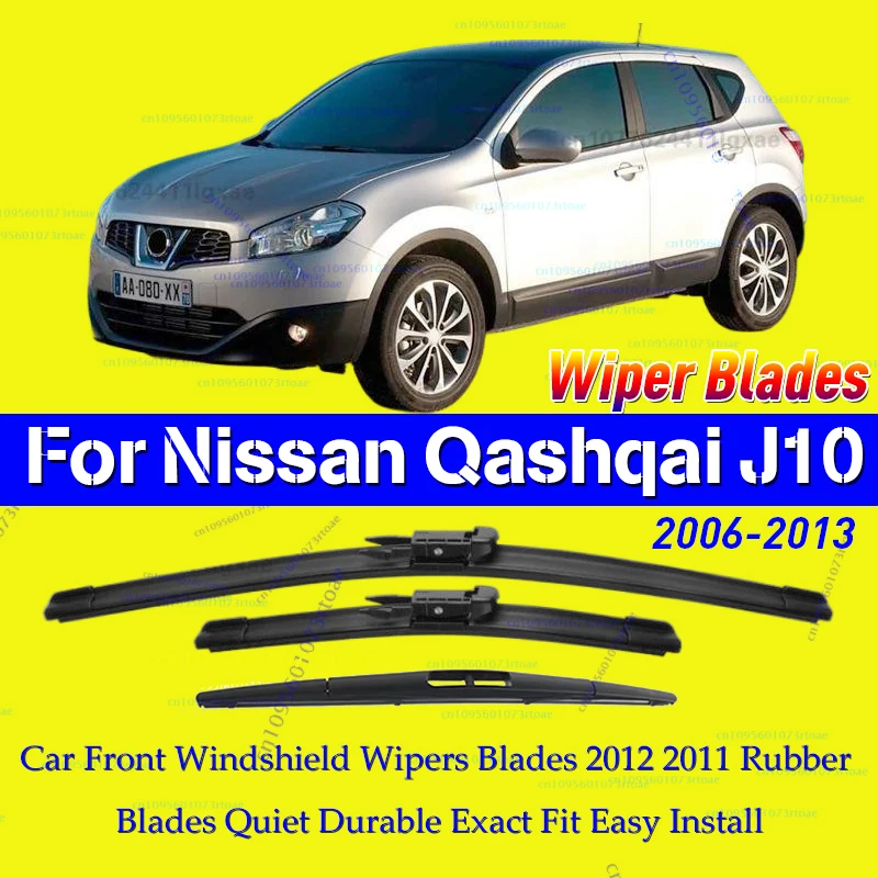 

Car Front Windshield Wipers Blades For Nissan Qashqai J10 2006-2013 2012 2011 Rubber Blades Quiet Durable Exact Fit Easy Install