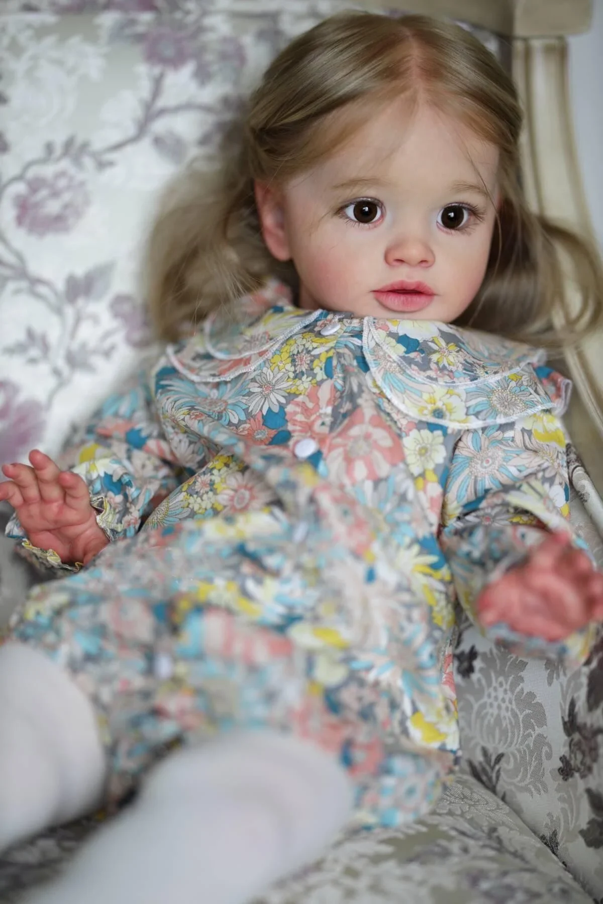 25inch Already Painted Finished Doll Reborn Toddler Girl Dolls Huge Baby Size Popular Pippa Lifelike Soft Touch 3D Skin Art Doll