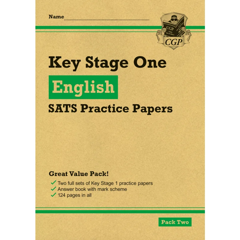 KS1 English SATS Practice Papers Pack 2 For End Of Year Assessments CGP Books Coordination Group Publications 9781789081015 Book
