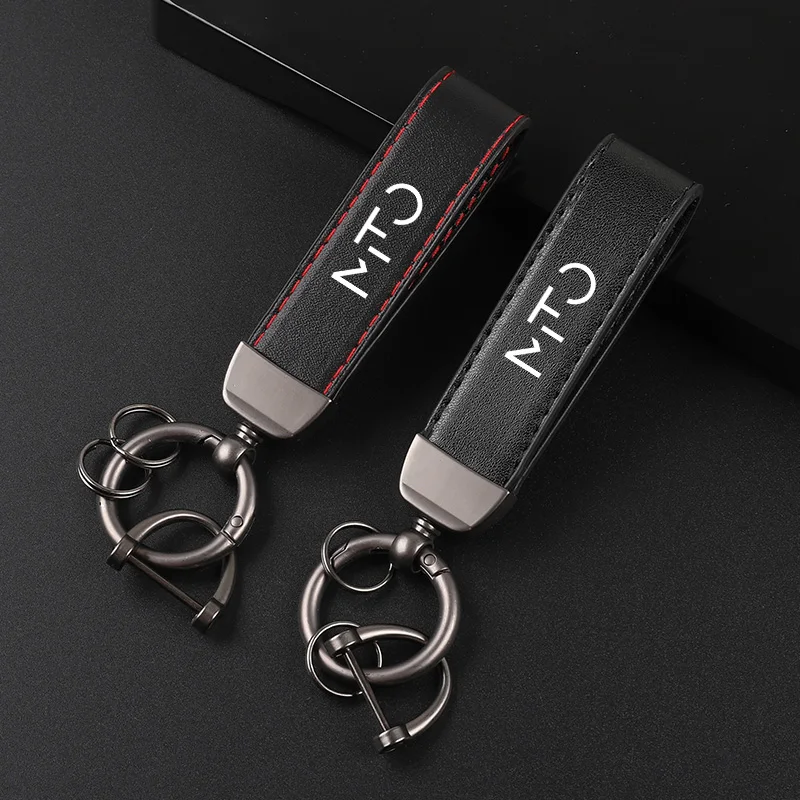 Deluxe Leather Keychain with Car Badge Keychain Pendant For Alfa Romeo MITO