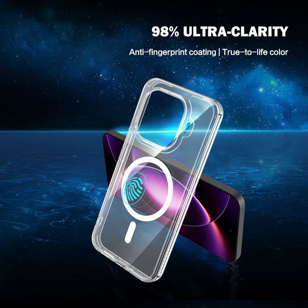 Für Xiaomi 17T Hülle Magnetische Hartschale TPU+PC Transparente Sturzsichere Handyhülle für Xiaomi 17t – Detail 7