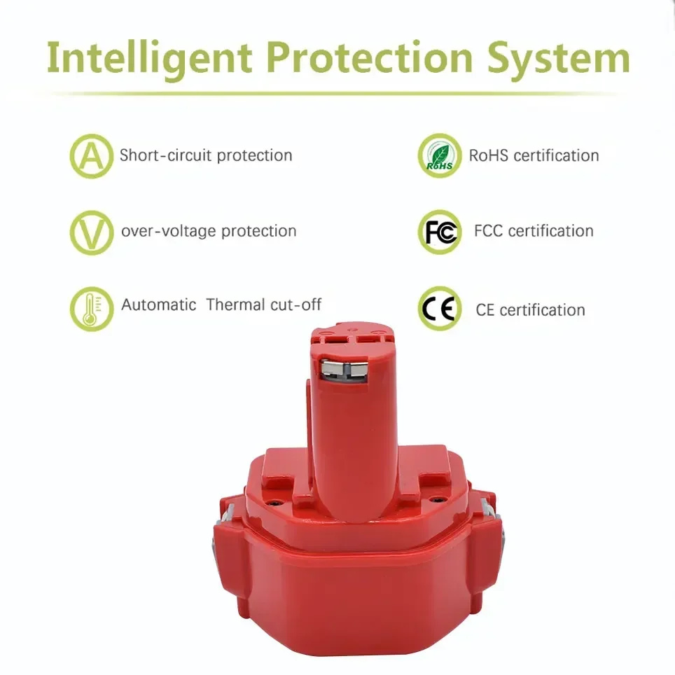 6.8Ah لماكيتا 12 فولت ni-mh بطارية قابلة للشحن أدوات كهربائية استبدال الحفر Bateria مع شاحن PA12 1222 1235 1233 1220 1222