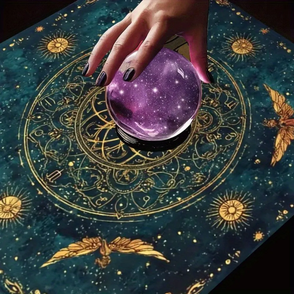 VIKAMA Mystical Starry Sky Patterned Tablecloth, For Divination And Prophecy Card Games, Party, Altar Cloth, Mystical Home Decor view 4