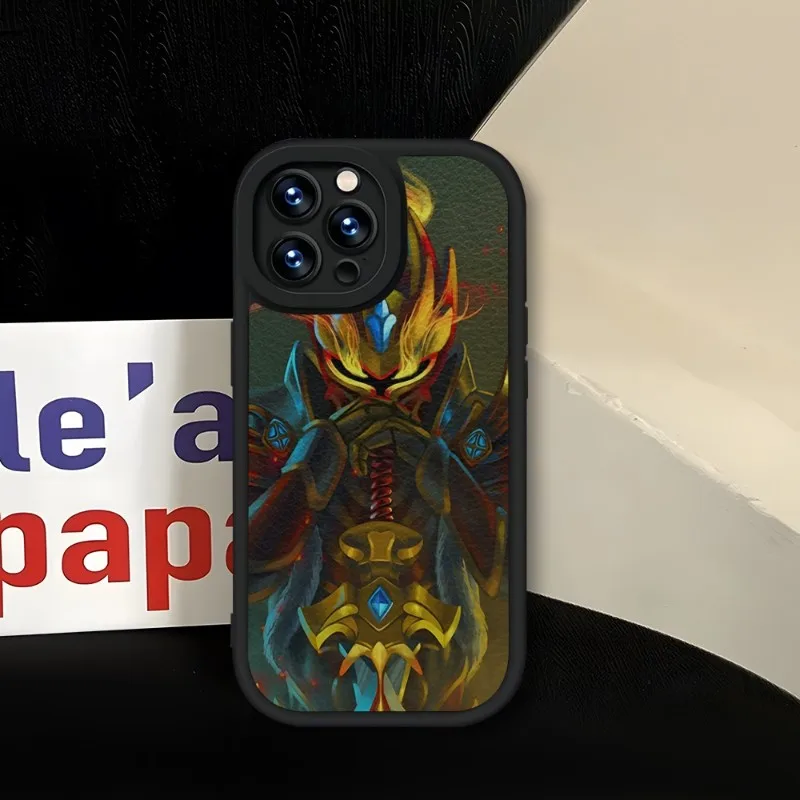 Чехол для телефона Dota 2 черный для IPhone 14 11 13 12 Pro Max Mini Xs X Xr 7 8 Plus SE2020, кожаный силиконовый мягкий текстурный чехол