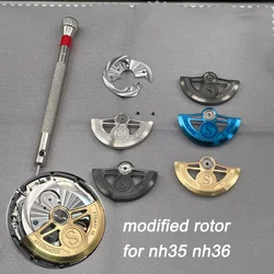 Modified Movement Rotors  for NH35 NH36 NH37 NH38 NH39 Movements Oscillating Weight Hammers Blue Gold silver Watch Parts