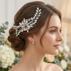 Crystal Hair Bridal Hairpins Accessories U-shaped Rhinestone Hair Jewelry Popular Handmade Wedding Hair Cilp And Hair Comb