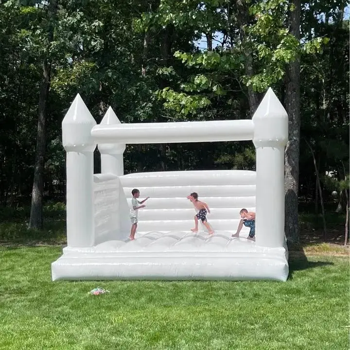 Castello gonfiabile gonfiabile del PVC della casa di rimbalzo bianca gonfiabile di riserva degli stati uniti/casa di rimbalzo della luna/maglione del buttafuori di nozze della festa di personalizzazione