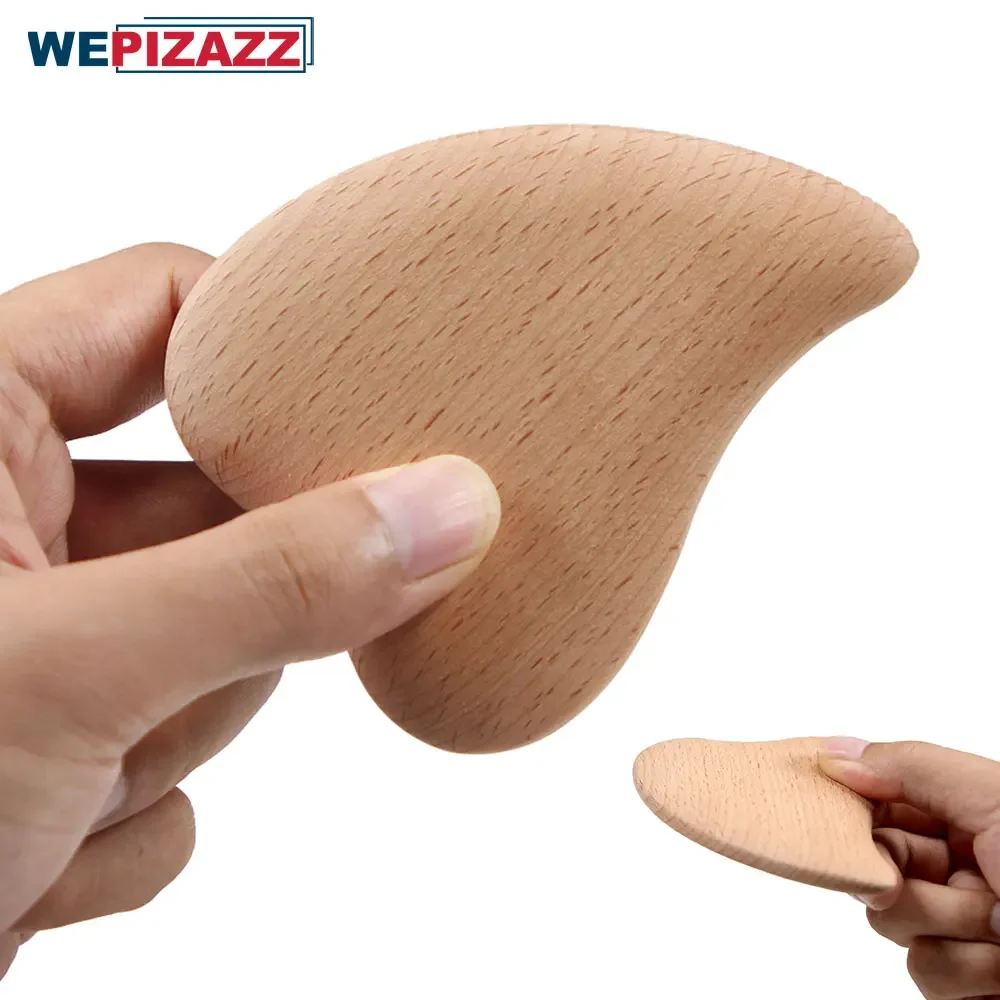 Heart Wooden Gua Sha Massage Board Acupoint Beeswax Guasha Acupuncture SPA Massager Scrapers Tools for Face Neck Back Body Care