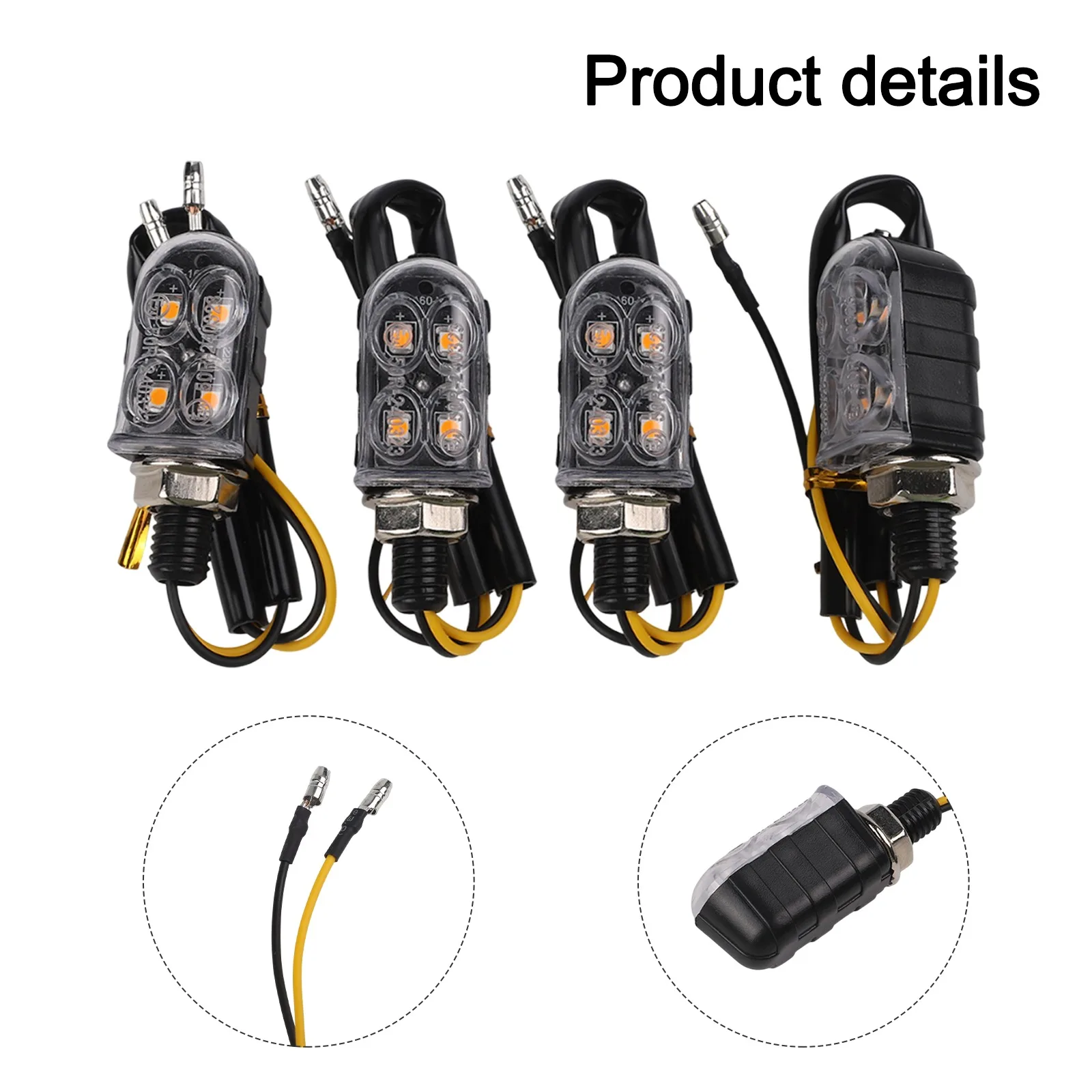 Motorcycle Safety Motorcycle Turn Signals Amber Tail Light Bright Amber Light Long-lasting Performance For Dirt Bikes