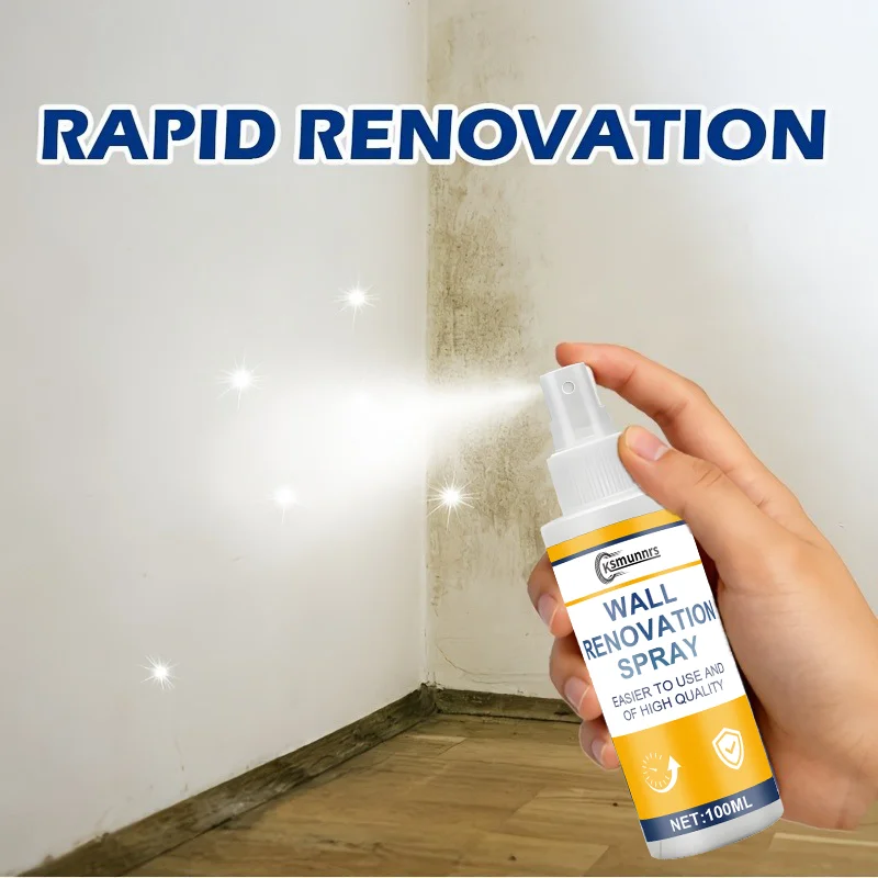 Spray de rénovation murale pour un nettoyage en profondeur à usage domestique - Élimine les taches tenaces et les décolorations, restaure une apparence fraîche et brillante