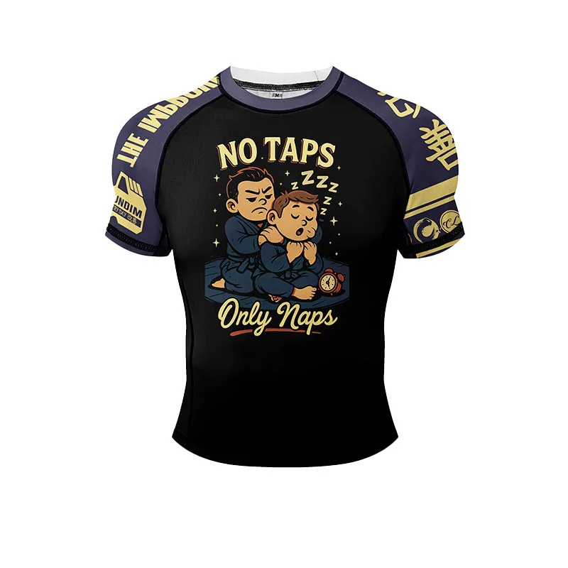 

New No gi Bjj Shirts jiu jitsu kickboxing Training Rashguard With Hem Rubber Polyester Spandex Compression Sports Gym Blouses