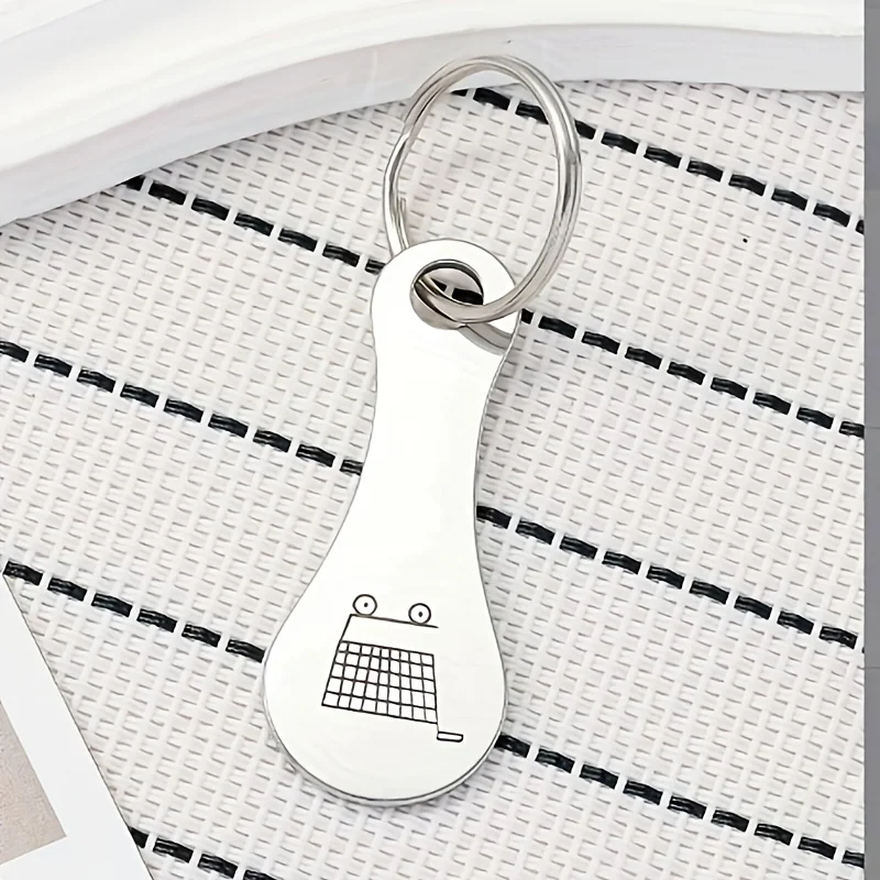 2Pcs Cart Shopping Token Trolley Key Keychain Coin Quarter Grocery Supermarket Holder Keyring Metal Ring Change Unlock Coins