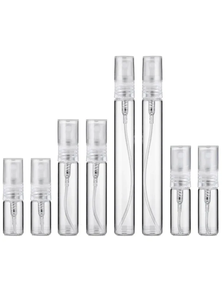 8PCS 10ml 5ml 3ml 2ml Nachfüllbare Mini Tragbare Parfüm Flasche Leere Transparente Glas Probe parfüm Spray Flasche für Reisen