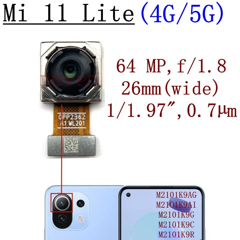 Rear Camera For Xiaomi Mi11 Mi 11 11X 11T Pro Ultra 11i Back Facing Main Backside Camera Module Flex Repair Spare Parts