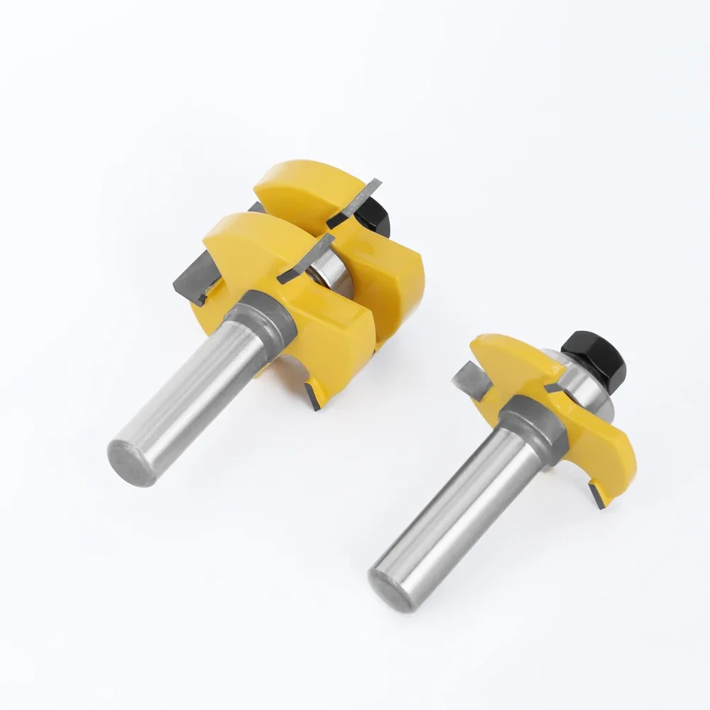 LAVIE 3-Flute T-Slot Tongue Groove Router Bit 12.7mm Or 12mm Shank With Single Bearing For Wood Jointing Milling Cutter MC03017