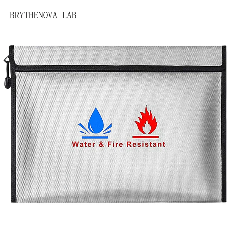 Faraday Bag Fireproof Waterproof Document Bag Signal Blocker Phones Fobs Key Notebooks Storage Pouch RFID Signal Shielding Case