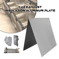 Car Embossed Aluminum Heat Shield Firewal Floor Pan Fuel Tank Silver Turbo Manifold Exhaust Pipe Engine Heat Insulation Plat