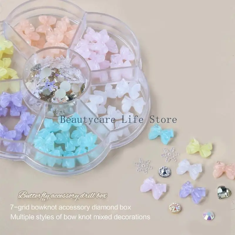 

652C Подвески для дизайна ногтей Красочный бантик для DIY Подвески для ногтей Изготовление ювелирных изделий