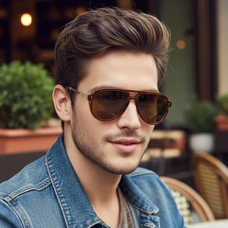 New Frame With Double Arms, Uv-protective Sunglasses, Fashionable And Versatile9044