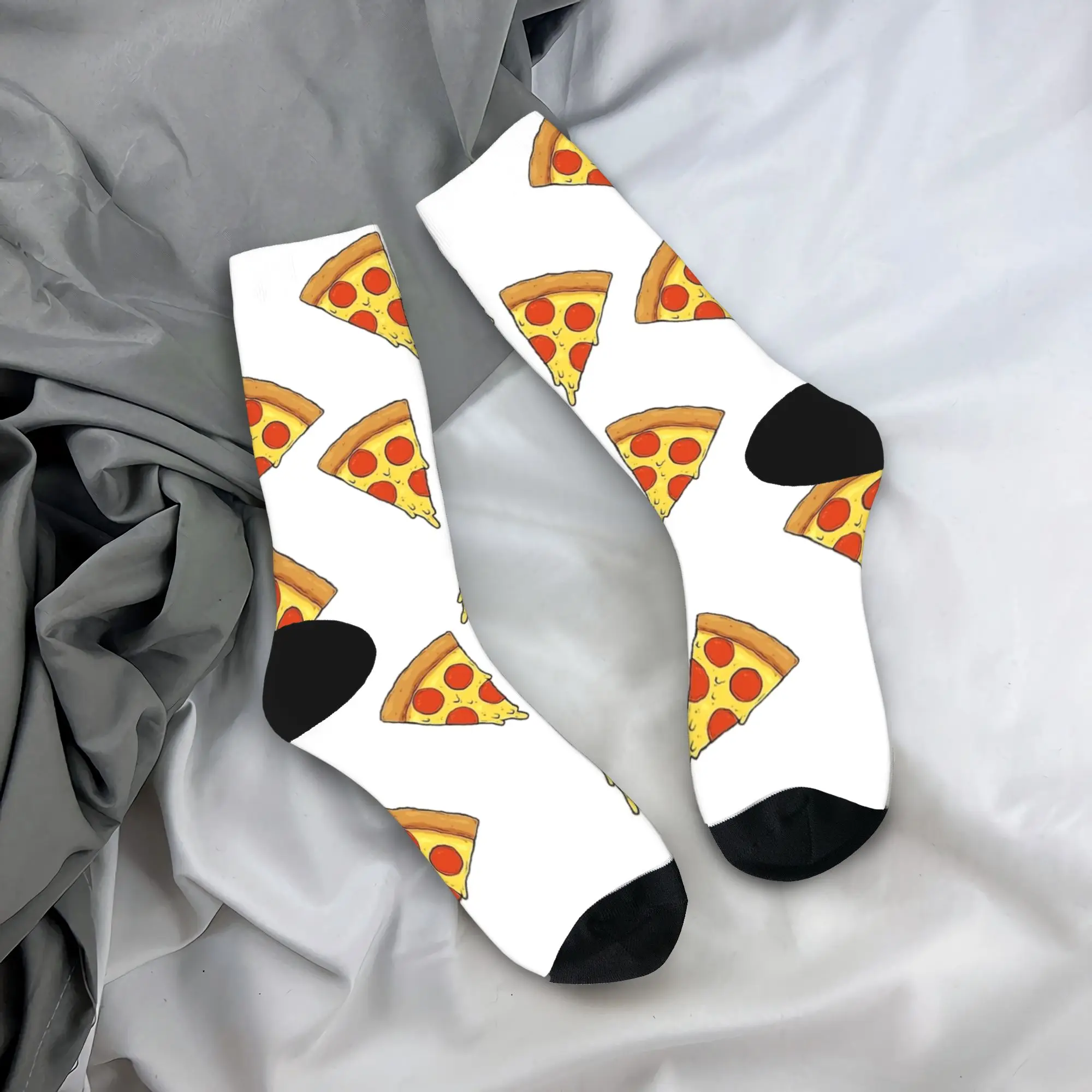 البيتزا الوقت الغذاء طباعة الفن جوارب مخصصة جوارب بأشكال مضحكة الخريف عدم الانزلاق الجوارب الرجال تشغيل الرياضة الجوارب الناعمة الدافئة #1