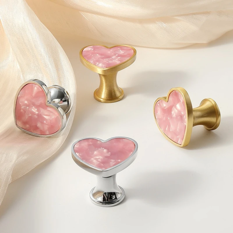 Children's Room Decoration Solid Brass Furniture Gold/Bright Silver Handles Handles for Cabinets and Drawers Shoe Cabinets Pulls