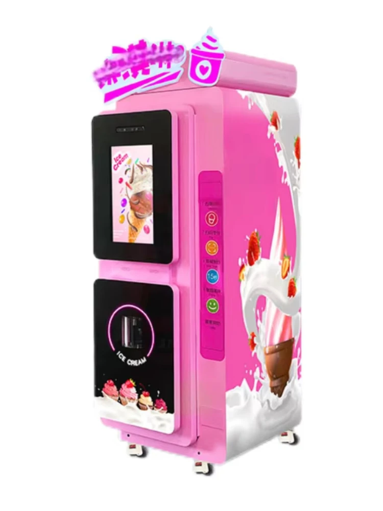 Mesin Es Krim Lunak Industri dan Komersial Otomatis dengan Rem Mesin Penjual Es Krim Lunak