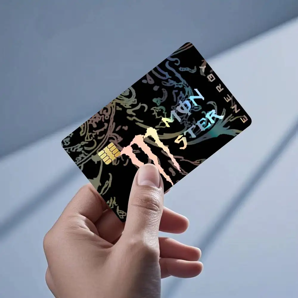 

LUXURY Art Design drink Laser Holographic Sticker Film Tape Skin for Credit Card Debit Card Waterproof