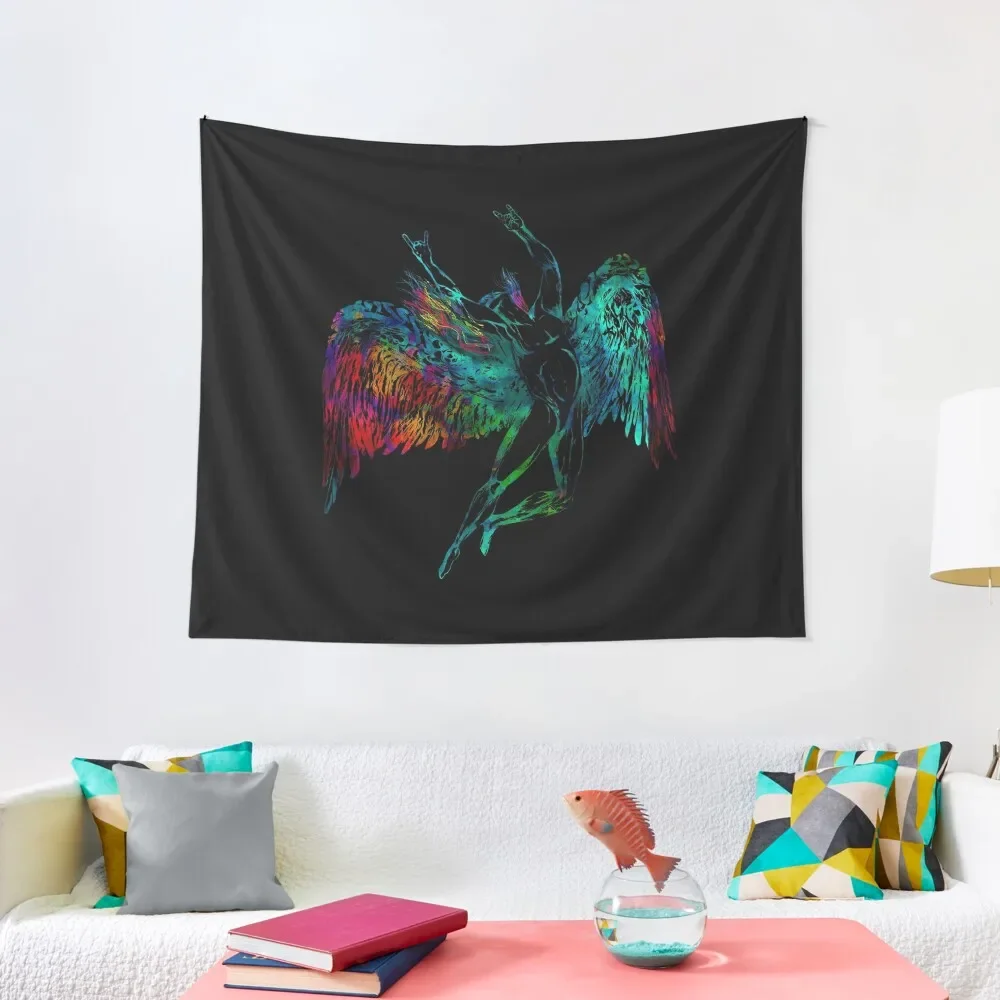 

ICARUS THROWS THE HORNS - mythical*awesome UNLISTED designs in my portfolio* Tapestry Decor For Bedroom Tapestry