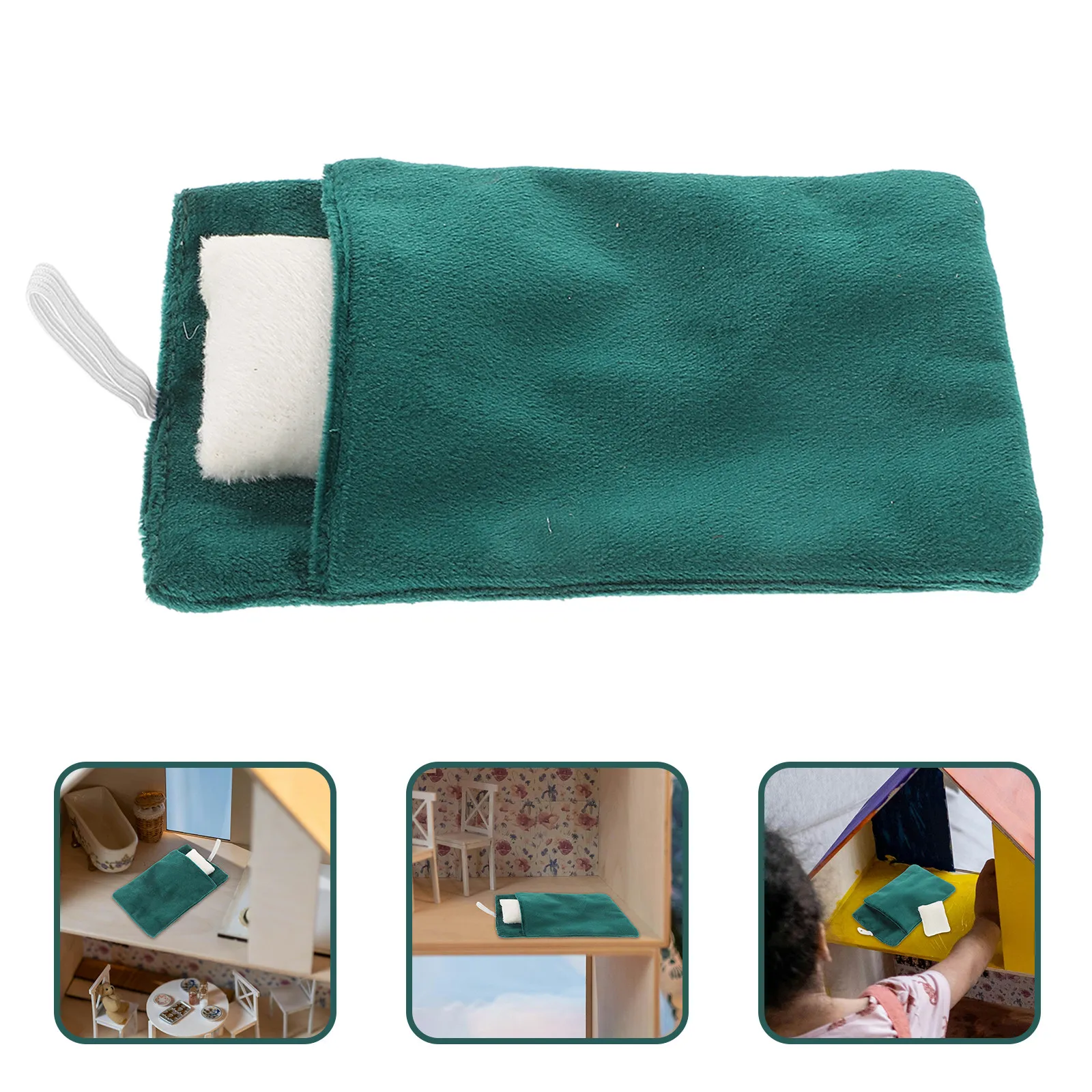 

1Set Compact Lovely Small Sleeping Sack Decorative Sleeping Bag for Reusable Dollhouse Supply Cozy House Supply