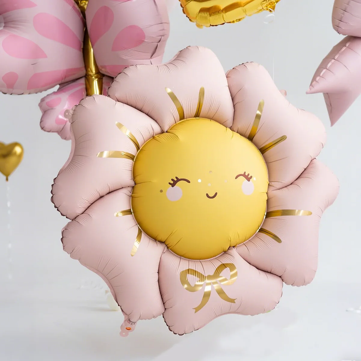 Schmetterlings-Blumen-Ballon-Dekoration, 40 Zoll Goldene Zahlen 0-9, Verwendet für Babypartys, Jubiläen und Mädchen-Geburtstagsfeiern – Detail 3
