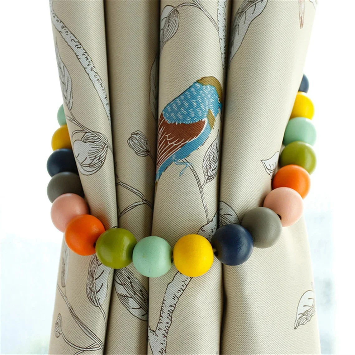 10mm Round Natural Wood Beads 50pcs/bag Boho Spacers Bead for Necklace Bracelet Home Decration