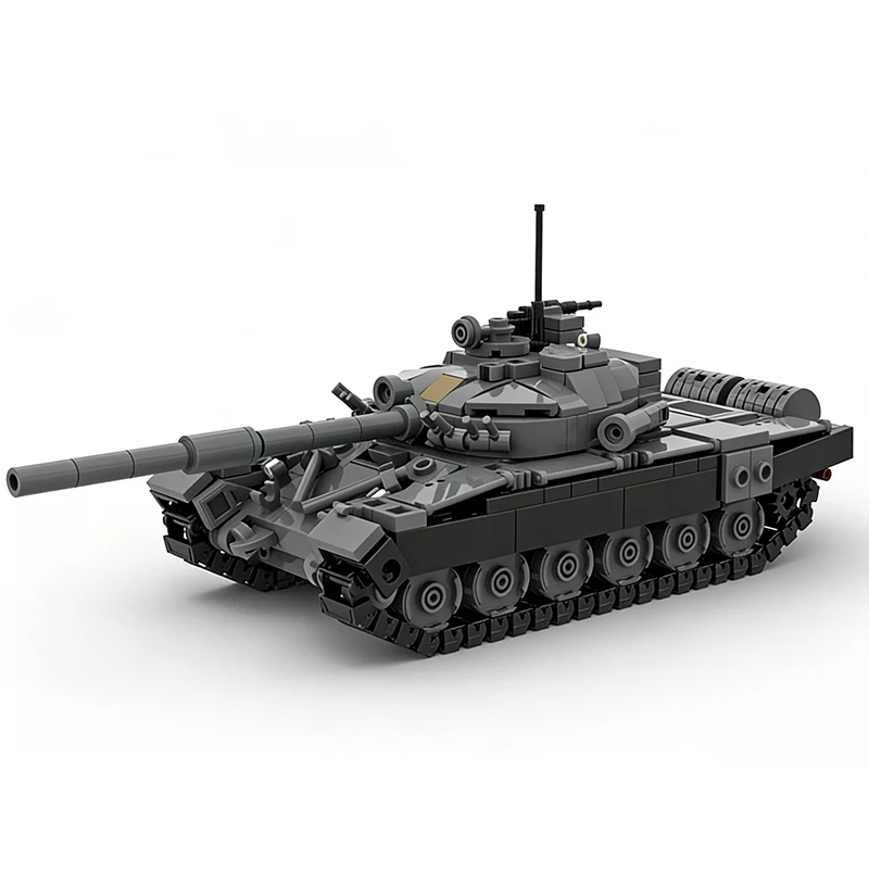 Modèle de char militaire 489 pièces TMOC-72A, échelle 1:45, MOC, blocs de construction modulaires personnalisables, technologie simple, jouet d'assemblage DIY, cadeau