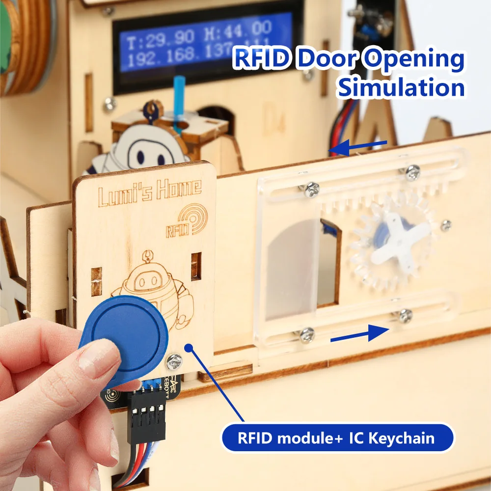 ACEBOTT Smart Home STEM STEAM Starter Kit Casa de madera IoT Wifi Programmiereliusdeen Para ESP32 Arduino