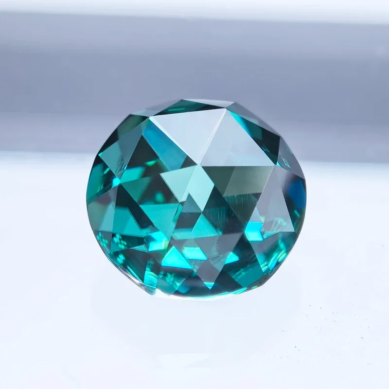 Moissanite Stone Double Faced Rose Natural Emerald Green Color  DIY Advanced Charms Jewelry Making Materials with Certificate