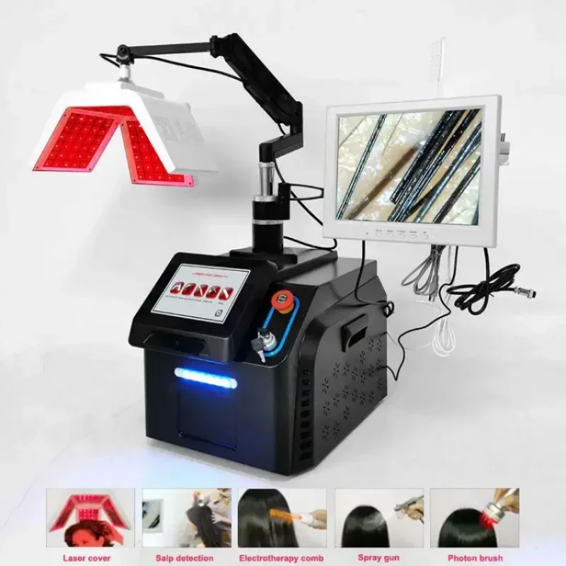 

Scalp Health Management Portable Hair Loss Treatment Machine Laser Diode 650nm LLLT Hair Regrowth Professional Beauty Device