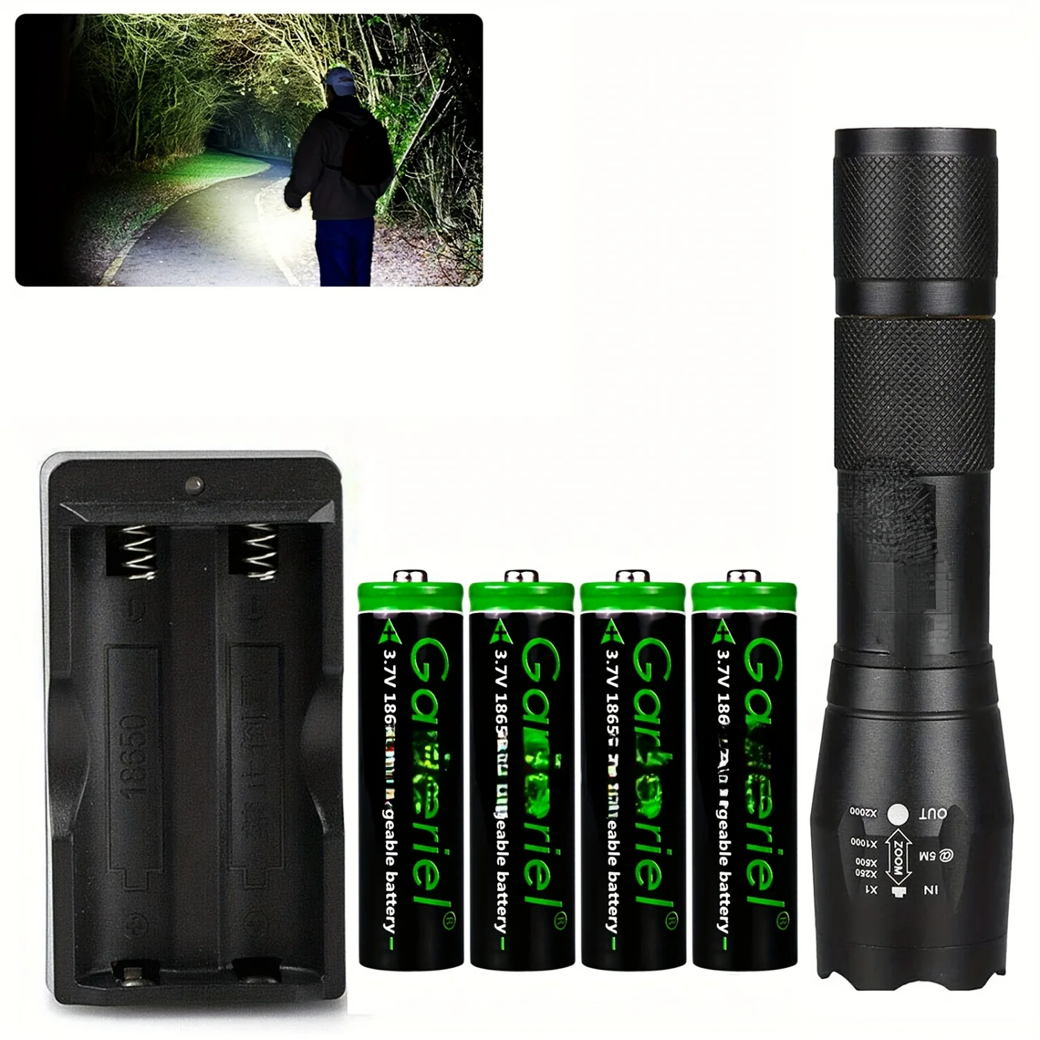 

Compact, Powerful, and Versatile Portable High Lumens Tactical Mini LED Flashlight with 5 Modes T6 Zoomable Beam, Ideal for Outd