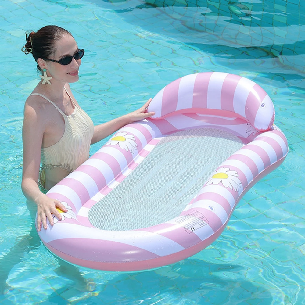 1PC Inflatable Water Hammock - Floating Bed, Swim Ring Tube, Pool Mattress, Beach Lounger Chair for Summertime Beach Outdoor