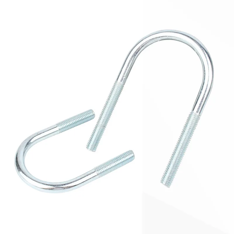 1/2/5Pcs M12 U-Screw U-Bolt Galvanized Round Bend U Type Shape Hoop Pipe Tube Clip Strap Clasp Clamp Screw Bolt Hardware