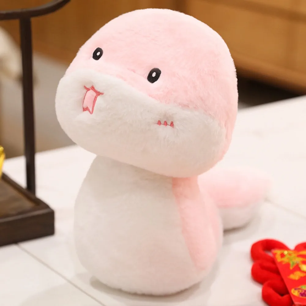 

Novelty 24CM Snake Stuffed Toy Fluffy Blessing Snake Plush Dolls Kawaii Cartoon Snake New Year Mascot New Year's Gift