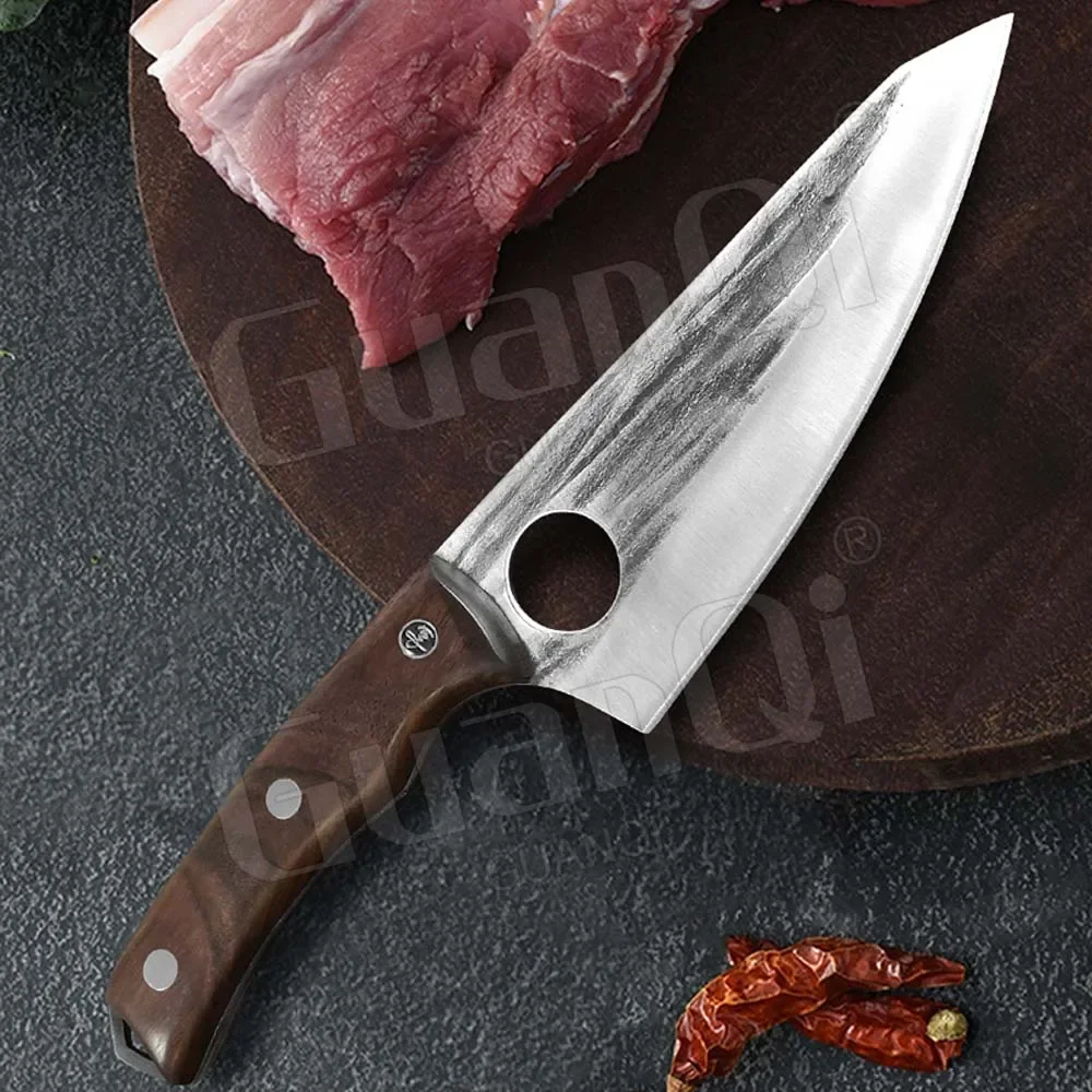 Kitchen Chef Knives 5CR15 Blade Wood Handle Meat Fruit Vegetable Fish Cleaver Knife Chinese Boning High Carbon Knives Cook Tools